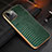 Soft Luxury Leather Snap On Case Cover S04 for Apple iPhone 13 Green