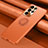 Soft Luxury Leather Snap On Case Cover S04 for Samsung Galaxy S23 Ultra 5G Orange