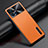 Soft Luxury Leather Snap On Case Cover S04 for Vivo iQOO 9 5G Orange