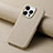 Soft Luxury Leather Snap On Case Cover S04D for Apple iPhone 14 Pro Gray