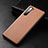 Soft Luxury Leather Snap On Case Cover S05 for Oppo F15 Brown