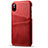 Soft Luxury Leather Snap On Case Cover S06 for Apple iPhone Xs Max Red