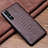 Soft Luxury Leather Snap On Case Cover S06 for Oppo Find X2 Neo Brown