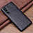 Soft Luxury Leather Snap On Case Cover S06 for Oppo Reno3 Pro Black