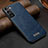 Soft Luxury Leather Snap On Case Cover S07 for Samsung Galaxy S21 5G Blue