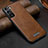 Soft Luxury Leather Snap On Case Cover S07 for Samsung Galaxy S22 Plus 5G Brown