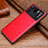 Soft Luxury Leather Snap On Case Cover S07 for Xiaomi Mi 11 Ultra 5G Red