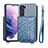 Soft Luxury Leather Snap On Case Cover S08D for Samsung Galaxy S21 5G Blue