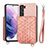 Soft Luxury Leather Snap On Case Cover S08D for Samsung Galaxy S21 5G Rose Gold