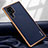 Soft Luxury Leather Snap On Case Cover S09 for Samsung Galaxy S21 Ultra 5G Blue