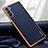 Soft Luxury Leather Snap On Case Cover S09 for Samsung Galaxy S23 5G Blue