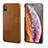 Soft Luxury Leather Snap On Case Cover S12 for Apple iPhone X