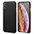 Soft Luxury Leather Snap On Case Cover S14 for Apple iPhone X Black