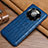 Soft Luxury Leather Snap On Case Cover ST3 for Huawei Mate 40 Pro+ Plus Blue
