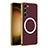 Soft Luxury Leather Snap On Case Cover with Mag-Safe Magnetic AC1 for Samsung Galaxy S21 Plus 5G Red