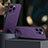 Soft Luxury Leather Snap On Case Cover with Mag-Safe Magnetic LD1 for Apple iPhone 14 Pro Purple