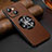 Soft Luxury Leather Snap On Case Cover with Mag-Safe Magnetic LD2 for Apple iPhone 13 Brown