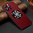 Soft Luxury Leather Snap On Case Cover with Mag-Safe Magnetic LD2 for Apple iPhone 13 Pro Red