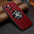 Soft Luxury Leather Snap On Case Cover with Mag-Safe Magnetic LD2 for Apple iPhone 13 Red