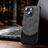 Soft Luxury Leather Snap On Case Cover with Mag-Safe Magnetic LD4 for Apple iPhone 14 Plus Dark Gray