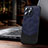 Soft Luxury Leather Snap On Case Cover with Mag-Safe Magnetic LD4 for Apple iPhone 14 Pro Blue