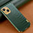 Soft Luxury Leather Snap On Case Cover XD1 for Apple iPhone 14 Plus Green
