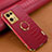 Soft Luxury Leather Snap On Case Cover XD1 for Oppo F21s Pro 4G Red