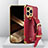 Soft Luxury Leather Snap On Case Cover XD2 for Apple iPhone 13 Pro Red