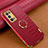 Soft Luxury Leather Snap On Case Cover XD2 for Oppo Reno6 Pro 5G Red