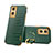 Soft Luxury Leather Snap On Case Cover XD2 for Oppo Reno7 Lite 5G Green