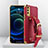 Soft Luxury Leather Snap On Case Cover XD3 for Vivo Y20s Red