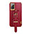 Soft Luxury Leather Snap On Case Cover XD5 for Samsung Galaxy Note 20 5G Red