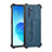 Soft Luxury Leather Snap On Case Cover Y01B for Oppo Reno6 Pro 5G India Blue