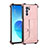 Soft Luxury Leather Snap On Case Cover Y01B for Oppo Reno6 Pro 5G India Rose Gold