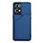 Soft Luxury Leather Snap On Case Cover Y01B for Oppo Reno7 Pro 5G Blue