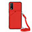 Soft Luxury Leather Snap On Case Cover Y01B for Vivo Y11s Red