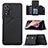 Soft Luxury Leather Snap On Case Cover Y01B for Xiaomi Redmi Note 11 Pro+ Plus 5G Black