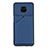 Soft Luxury Leather Snap On Case Cover Y01B for Xiaomi Redmi Note 9 Pro Blue