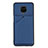 Soft Luxury Leather Snap On Case Cover Y01B for Xiaomi Redmi Note 9 Pro Max Blue