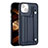 Soft Luxury Leather Snap On Case Cover Y02B for Apple iPhone 13 Blue