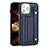 Soft Luxury Leather Snap On Case Cover Y02B for Apple iPhone 13 Pro Blue