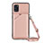 Soft Luxury Leather Snap On Case Cover Y02B for Samsung Galaxy A31 Rose Gold