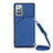 Soft Luxury Leather Snap On Case Cover Y02B for Samsung Galaxy Note 20 5G Blue