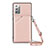Soft Luxury Leather Snap On Case Cover Y02B for Samsung Galaxy Note 20 5G Rose Gold