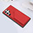 Soft Luxury Leather Snap On Case Cover Y02B for Samsung Galaxy S21 Ultra 5G Red