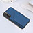 Soft Luxury Leather Snap On Case Cover Y02B for Samsung Galaxy S22 5G Blue
