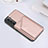 Soft Luxury Leather Snap On Case Cover Y02B for Samsung Galaxy S22 5G Rose Gold