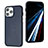 Soft Luxury Leather Snap On Case Cover Y03B for Apple iPhone 13 Pro Blue