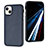 Soft Luxury Leather Snap On Case Cover Y03B for Apple iPhone 14 Plus Blue