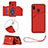 Soft Luxury Leather Snap On Case Cover Y03B for Samsung Galaxy M10S Red